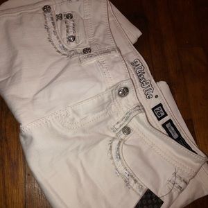 White Miss Me Bermuda Shorts